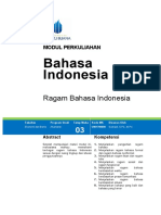 Modul 3 Ragam Bahasa Indonesia