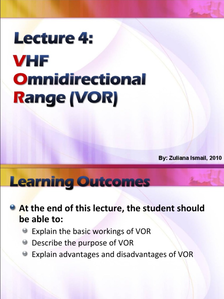 VOR: Principles and Operations in Aviation | PDF | Electronics | Radio