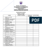 CHECKLIST HUMSS NAKPIL FOR PARENTS