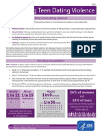 Preventing Teen Dating Violence: 1 in 11 1 in 15