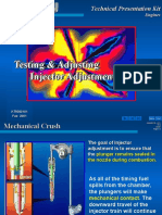 Testing & Adjusting Injector Adjustment Testing & Adjusting Injector Adjustment