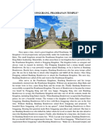 The Story of RoroJonggrang, Prambanan Temple