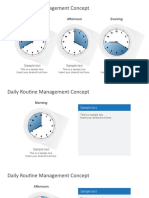Daily Routine Management Concept: Morning Afternoon Evening