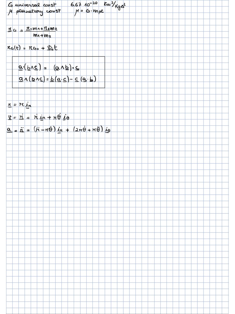 Notes of Orbital Mechanics Course - PoliMi | PDF