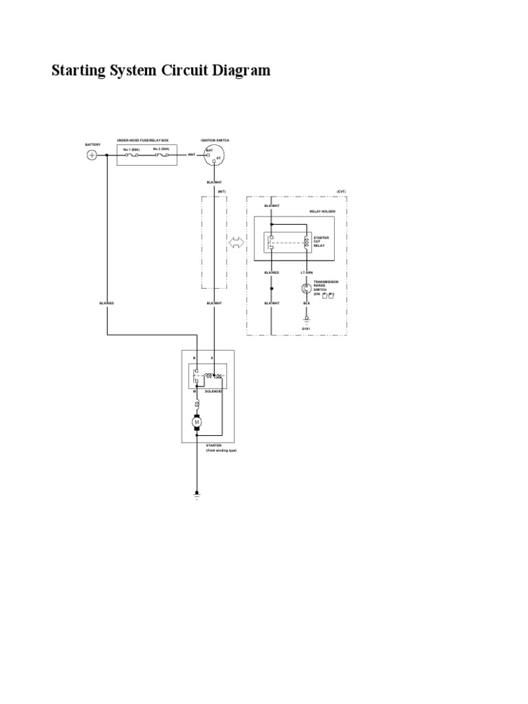 Starting System Circuit Diagram