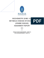 Biochemistry (Ehbc 123) Metabolic Disease or Disorder (Krabbe Disease) Assignment Report