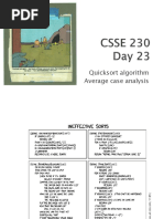 Quicksort Algorithm Average Case Analysis