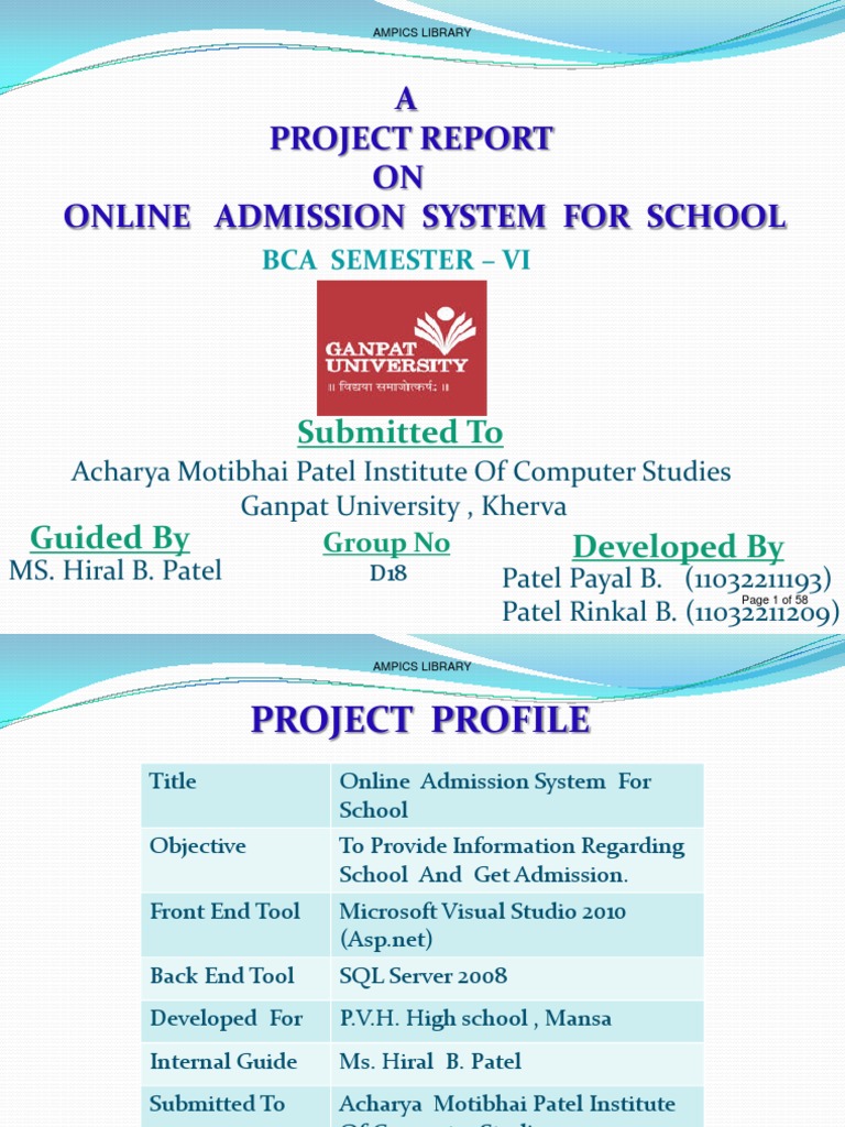 Online Admission System for Schools | PDF | Unit Testing | Software Testing