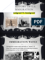 A HISTORY OF U.S. MMIGRATION - Class Presentation