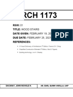 ARCH 1173: RSW: 01 Title: Wood Stairs Date Given: February 19, 2021 Due Date: February 25, 2021 References