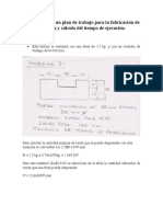 Elaboración de Un Plan de Trabajo Para La Fabricación de Una Fresa y Cálculo Del Tiempo de Ejecución