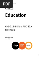 Education: CNS-218-3I Citrix ADC 12.x Essentials