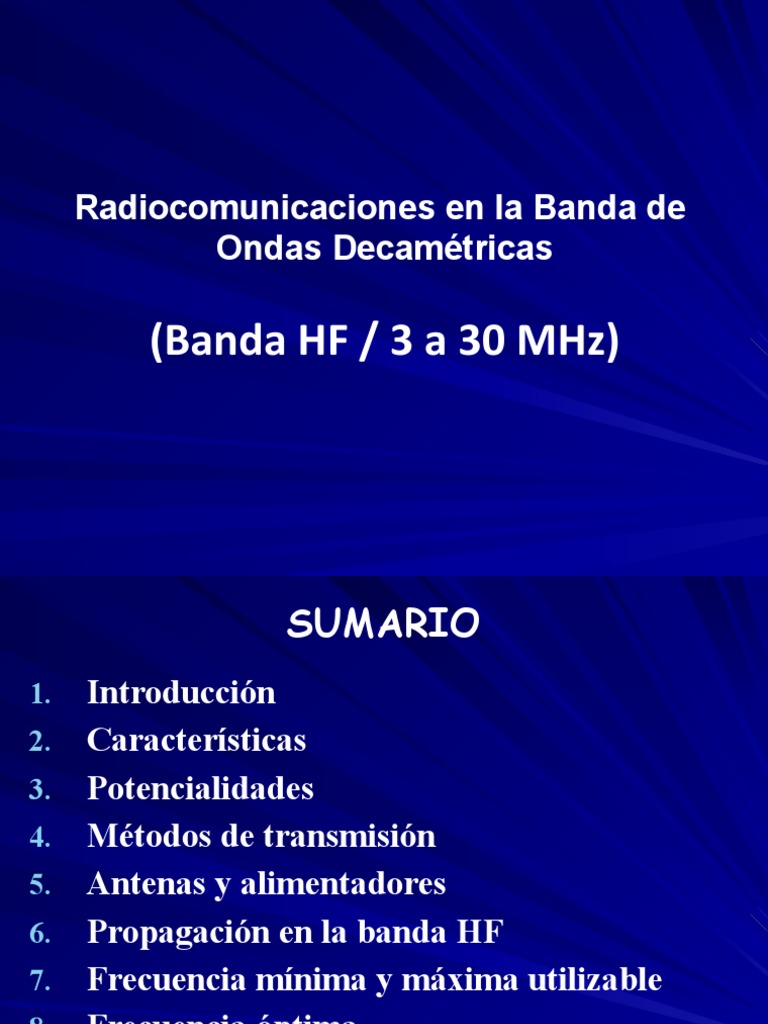 Ondas HF | PDF | Alta frecuencia | Antena (Radio)