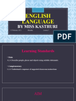English Language: by Miss Kasthuri