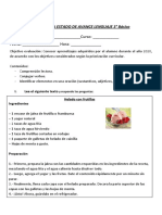 EVALUACIOiÌN ESTADO DE AVANCE LENGUAJE 3°