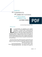 Los Argumentos de La Existencia Del Derecho Natural en El Realismo Jurídico de Javier Hervada - José Chávez-Fernández P.