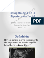 Fisiopatologia de Hipertension Portal