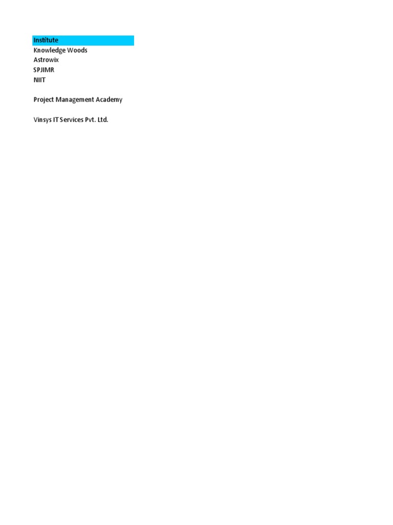 Project Management Training Options | PDF