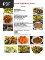 Traditional Moroccan Menu: Entries