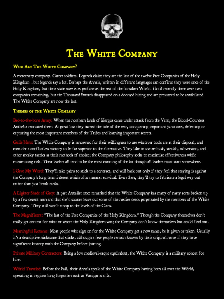 The White Company PDF Military Armed Conflict
