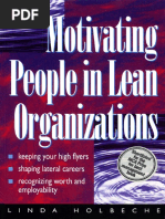 Motivating People in Lean Organizations