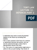 Tort law lecture 12