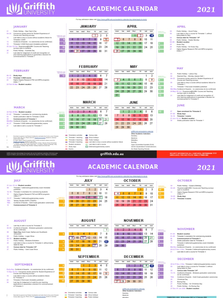 2024 Academic Calendar Griffith University Sofie Eleanore