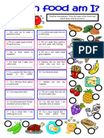 Which Food Am i Vocabulary Practice Information Gap Activities 88756