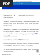 PHP MySQL CRUD Tutorial With MySqli and PHPMyAdmin