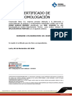 Certificados de Homologación