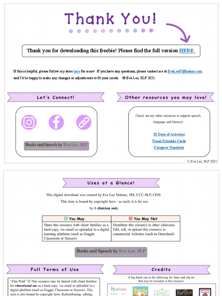 Thank You For Downloading This Freebie! Please Find The Full Version ...