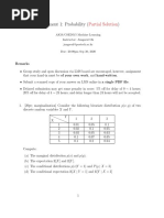 Assignment 1: Probability : Partial Solution