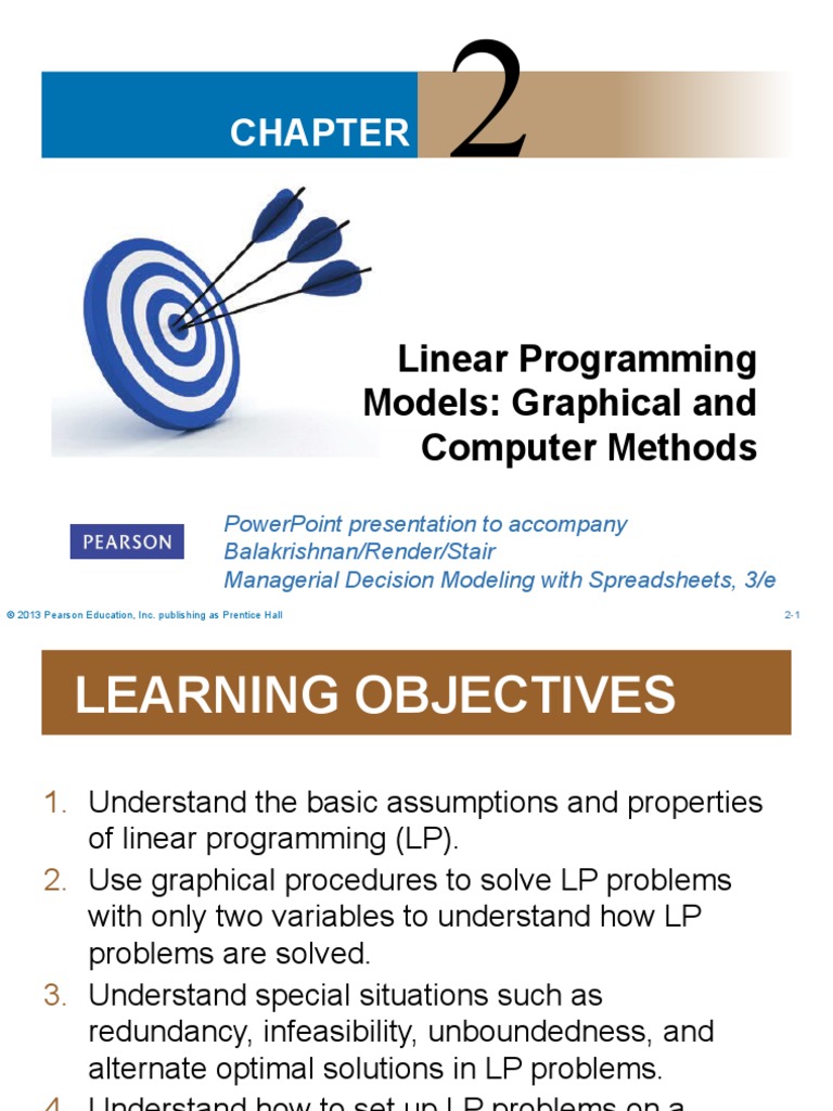 Linear Programming Models: Graphical and Computer Methods | PDF ...