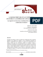 La Equidad Tributaria en Las Cooperativas - Financieras y Las Empresas de Capitales