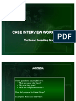 Case Interview Workshop: The Boston Consulting Group