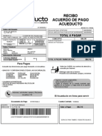 Recibo Acuerdo de Pago Acueducto: Total A Pagar