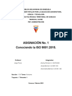 Analisis Conociendo La ISO 9001 2015