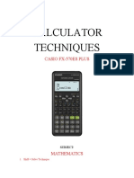 Casio FX-570ES Plus Calculator Techniques for Solving Math Problems