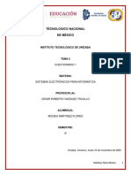 Tema 2 Cuestionario 1 Sistemas Electronicos para Informatica