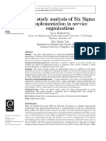 Case Study Analysis of Six Sigma Implementation in Service Organisations