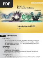 Introduction To ANSYS CFX: Best Practice Guidelines