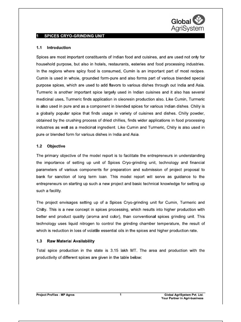 Spices CryoGrinding Unit PDF