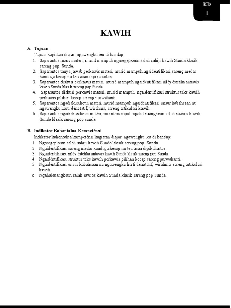 Modul Kawih Basa Sunda