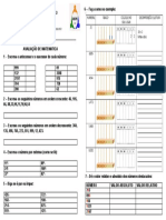 Avaliação de Matematica 1 Bim