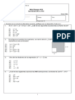 Colegio Madres Dominicas Concepción Mini Ensayo No4 Matemática PTU