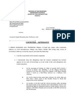 Counter - Affidavit: Republic of The Philippines Department of Justice Office of The Prosecutor Manila