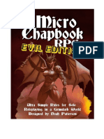 Micro Chapbook RPG EVIL EDITION