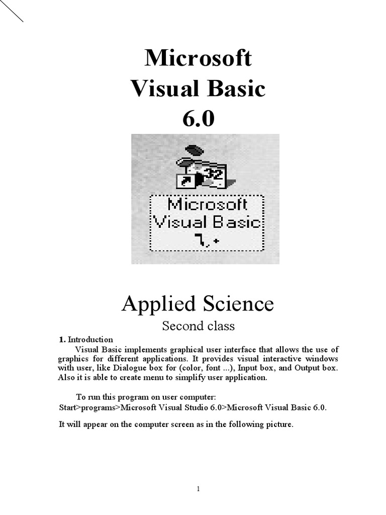 Microsoft Visual Basic 6.0: Applied Science | PDF