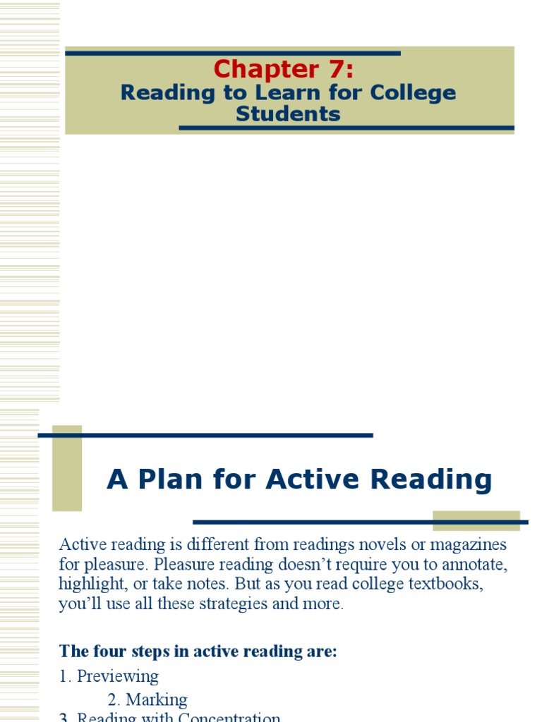 Active Reading Strategies Guide | PDF | Reading Comprehension | Textbook