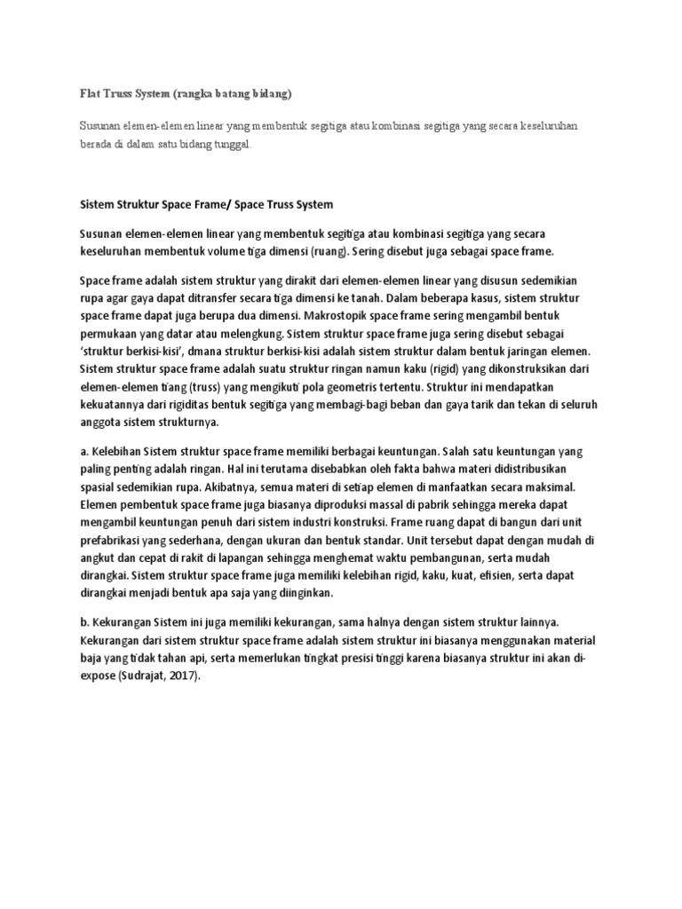 Flat Truss System Pdf